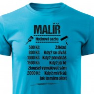 Tričko Malíř - sazba